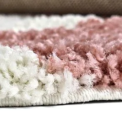 Kerek szőnyegek - Gordes (rózsaszín/fehér)