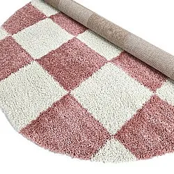 Kerek szőnyegek - Gordes (rózsaszín/fehér)