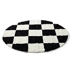 Kerek szőnyegek - Gordes (fekete/fehér)