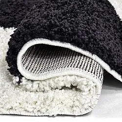 Kerek szőnyegek - Gordes (fekete/fehér)