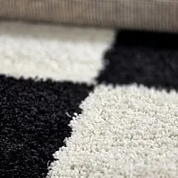 Kerek szőnyegek - Gordes (fekete/fehér)