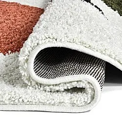 Kerek szőnyegek - Sanghar (fehér/narancs/zöld)