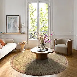 Kerek szőnyegek - Tiznit (bézs/rózsaszín)