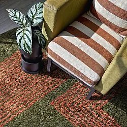 Kerek szőnyegek - Zagora (zöld/narancs)