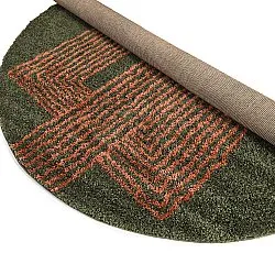 Kerek szőnyegek - Zagora (zöld/narancs)