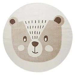 Kerek gyerekszőnyeg - Kind Bear (krém)