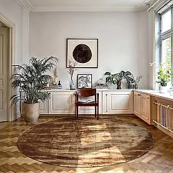 Kerek szőnyeg - Jodhpur Special Luxury Edition (barna)