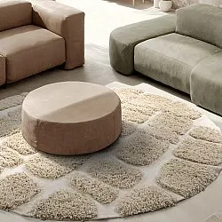 Kerek szőnyeg - Otranto Natural Cotton Shaggy (piszkosfehér)