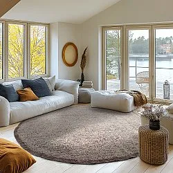 Kerek szőnyeg - Celina Natural Cotton Shaggy (bézs/barna)