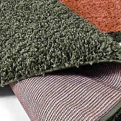 Shaggy szőnyeg - Alsace (zöld/fehér/narancs)