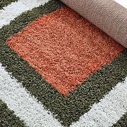 Shaggy szőnyeg - Alsace (zöld/fehér/narancs)