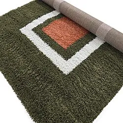 Shaggy szőnyeg - Alsace (zöld/fehér/narancs)