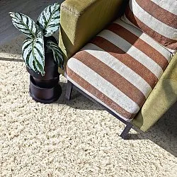 Kerek szőnyeg - Fassale Hand Woven Wool Shaggy (fehér)