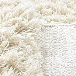 Kerek szőnyeg - Fassale Hand Woven Wool Shaggy (fehér)