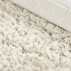 Kerek szőnyeg - Fassale Hand Woven Wool Shaggy (fehér)