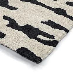 Shaggy szőnyeg - Zebra Tufted Wool Premium (fehér/fekete)