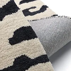 Shaggy szőnyeg - Zebra Tufted Wool Premium (fehér/fekete)