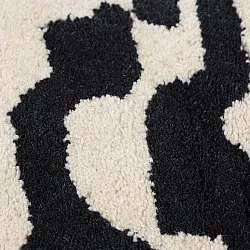 Shaggy szőnyeg - Zebra Tufted Wool Premium (fehér/fekete)