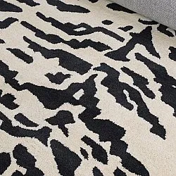 Shaggy szőnyeg - Zebra Tufted Wool Premium (fehér/fekete)