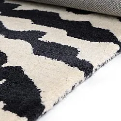 Shaggy szőnyeg - Zebra Tufted Wool Premium (fehér/fekete)