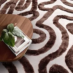 Shaggy szőnyeg - Akaba (barna/világos rózsaszín)