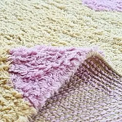 Kerek szőnyeg - Amira Natural Cotton Shaggy (bézs/lila)