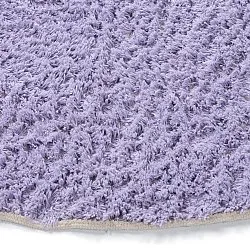 Kerek szőnyeg - Amira Natural Cotton Shaggy (lila/bézs)