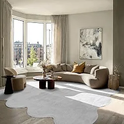 Hullámos shaggy szőnyeg - Aranga Super Soft Fur (fehér)