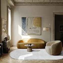 Ovális shaggy szőnyeg - Aranga Super Soft Fur (fehér)