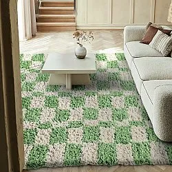 Shaggy szőnyeg - Atrani Natural Cotton Shaggy (zöld)