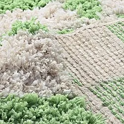 Shaggy szőnyeg - Atrani Natural Cotton Shaggy (zöld)