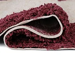 Shaggy szőnyeg - Begur Natural Cotton Shaggy (törtfehér/bordó)