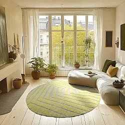 Kerek szőnyeg - Callista Natural Cotton Shaggy (sárga)