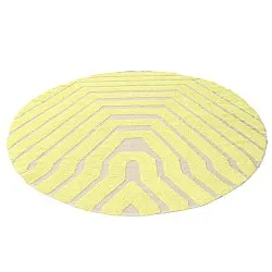 Kerek szőnyeg - Callista Natural Cotton Shaggy (sárga)