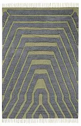 Shaggy szőnyeg - Callista Natural Cotton Shaggy (fekete/zöld)