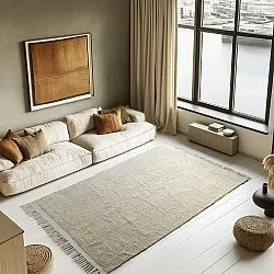 Shaggy szőnyeg - Celina Natural Cotton Shaggy (törtfehér/bézs)