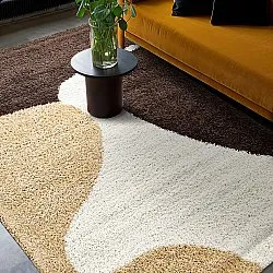 Shaggy szőnyeg - Chiniot (barna/bézs/fehér)