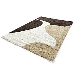 Shaggy szőnyeg - Chiniot (barna/bézs/fehér)