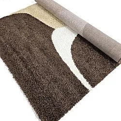 Shaggy szőnyeg - Chiniot (barna/bézs/fehér)