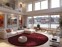 Kerek szőnyegek - Cloud Super Soft (piros)