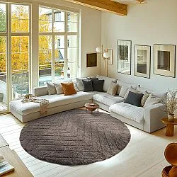 Kerek szőnyeg - Conara Natural Cotton Shaggy (tópszín)