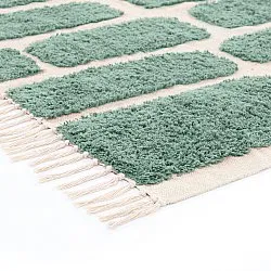 Shaggy szőnyeg - Cyrus Natural Cotton Shaggy (zöld)