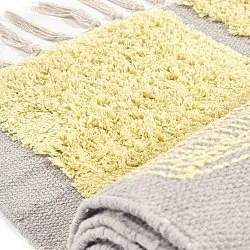 Shaggy szőnyeg - Cyrus Natural Cotton Shaggy (sárga)