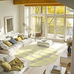 Kerek szőnyeg - Cyrus Natural Cotton Shaggy (sárga)