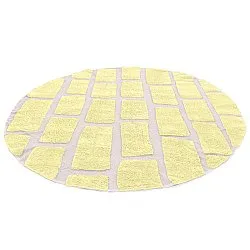 Kerek szőnyeg - Cyrus Natural Cotton Shaggy (sárga)
