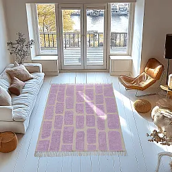 Shaggy szőnyeg - Cyrus Natural Cotton Shaggy (lila)