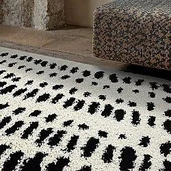 Shaggy szőnyeg - Dotty (fekete/fehér)