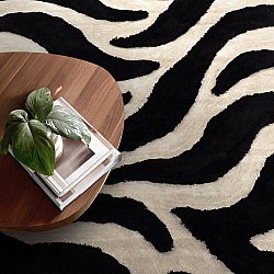 Shaggy szőnyeg - Fergana (krém/fekete)