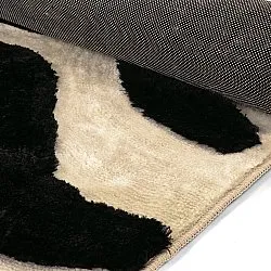 Shaggy szőnyeg - Fergana (krém/fekete)