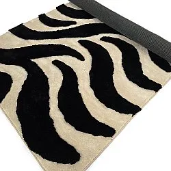 Shaggy szőnyeg - Fergana (krém/fekete)